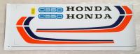 Aufkleber Set Emblem Label Tank Seitendeckel Honda CB 50 J blau